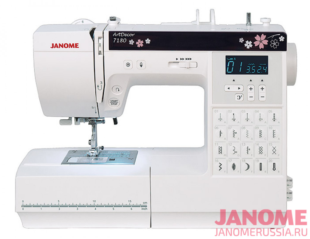 Компьютерная швейная машина Janome ArtDecor 7180 - Компьютеризированные швейные машины в фирменном магазине Janome