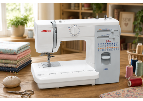 Janome 5522: электромеханическая машина для одежды и плотных тканей