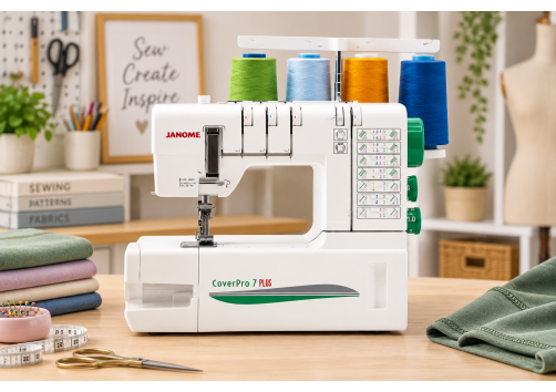 Janome CoverPro 7 PLUS: плоские швы для трикотажа и спортивной одежды