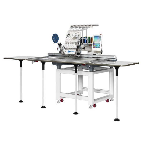 Промышленная автоматическая вышивальная машина VELLES VE 23CW-TS2L с пяльцами и бордюрной рамой поле вышивки 1200 х 500 мм