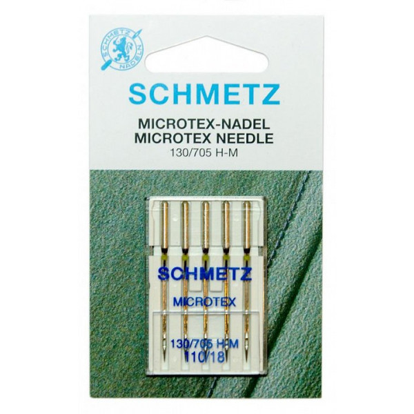 Иглы микротекс (особо острые) Schmetz №110, 5 шт Иглы микротекс (особо острые) Schmetz №110, 5 шт