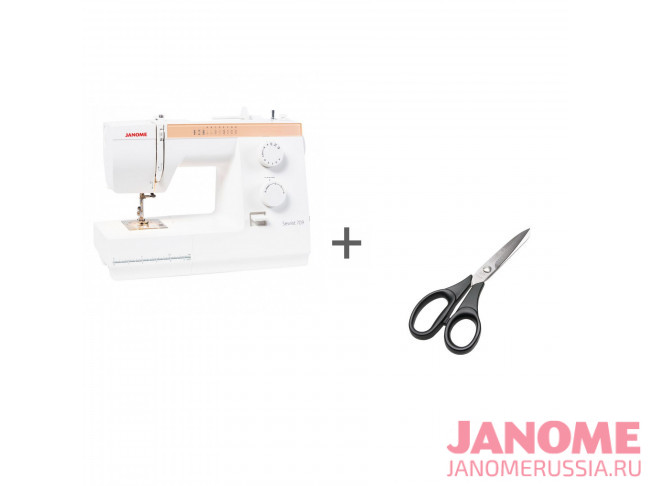 Электромеханическая швейная машина Janome Sewist 709 + ножницы портновские Premax B6170 в подарок!