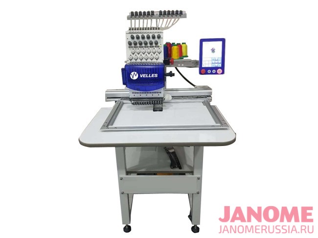 Промышленная одноголовочная автоматическая 15-ти игольная вышивальная машина VELLES VE 27C-TS поле 1200 x 360 мм