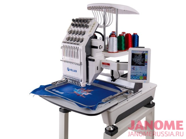 Профессиональная вышивальная машина VELLES VE 1001 с пяльцами и столом-подставкой