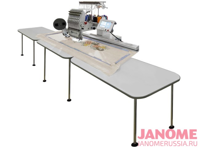 Увеличенная рама VELLES EW48143T с тремя столешницами 1200 x 350 для вышивальных машин VE27C-TS/VE 19C-TS