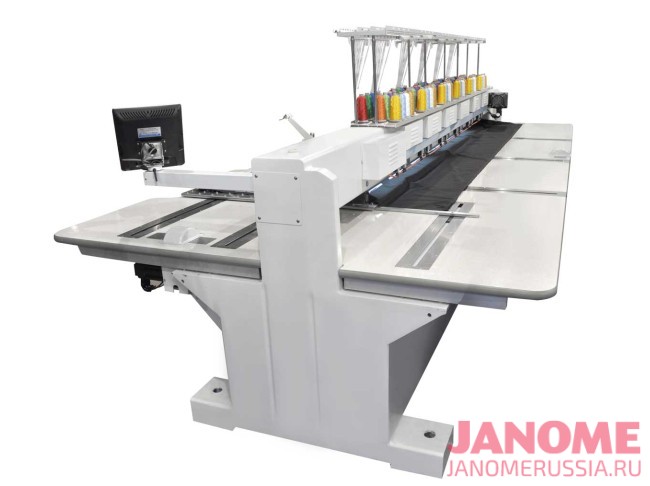 промышленная шестиголовочная вышивальная мамина VELLES VE 1206 FAS с двойным SEQUINE и CORDING поле вышивки 500 x 800 мм