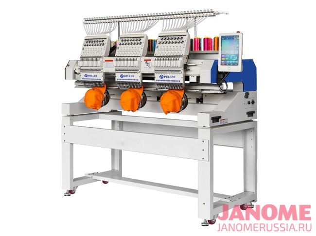 Промышленная трёхголовочная вышивальная машина VELLES VE 1503C-TS2 FREESTYLE  поле вышивки 400 x 400 мм