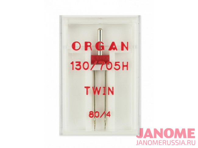 Иглы двойные стандарт Organ № 80/4.0