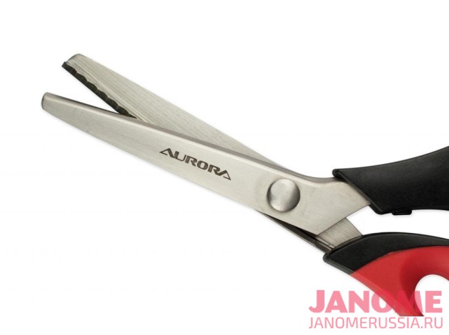 Ножницы зигзаг фигурные Aurora, 23 см, шаг зубчика 5 мм