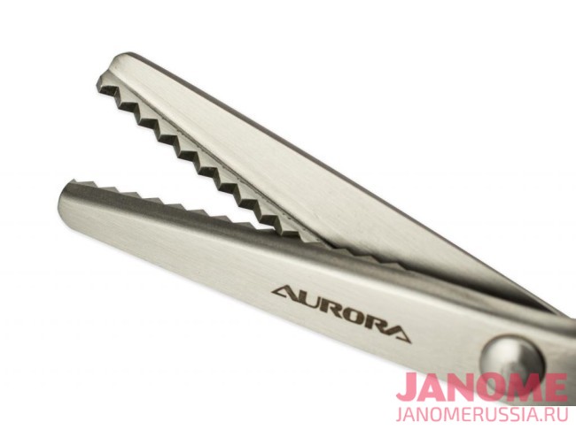 Ножницы зигзаг фигурные Aurora, 23 см, шаг зубчика 5 мм