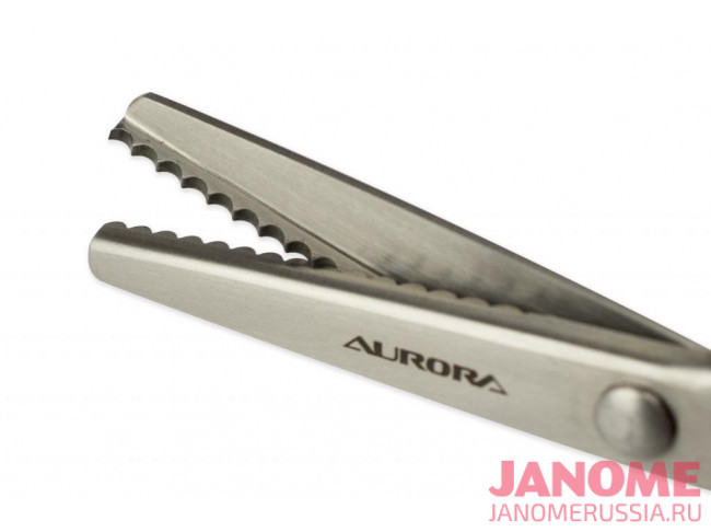 Ножницы зиг-заг Aurora Волна 23 см, шаг зубчика 7 мм