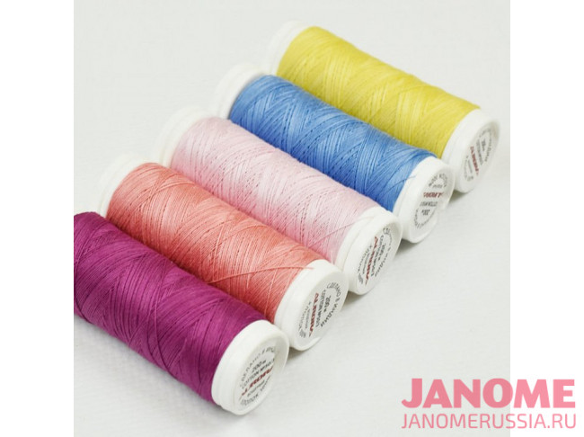 Нитки швейные Aurora Cotton № 50/3 200м - 20869 (белые)